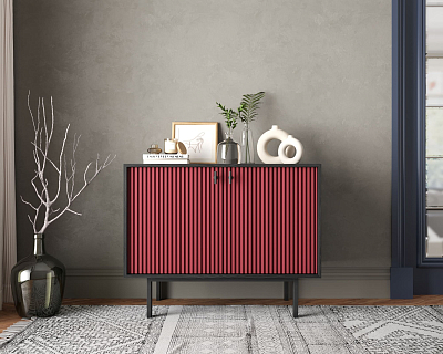 Комод с двумя дверками "Emerson" арт EM02/red/L 400_400_1929242