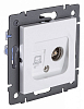 ТВ-розетка и розетка Ethernet RJ-45 без рамки Kollinger  REA-021WH 100_100_3123396