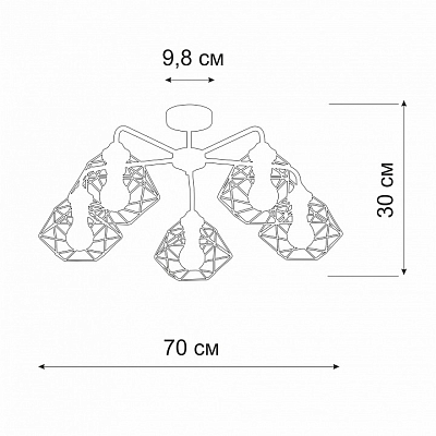 Люстра на штанге Vitaluce V4258 V4258-0/5PL 400_400_1819696