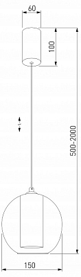 Подвесной светильник Eurosvet Cobble 50258/1 LED шоколад 400_400_1812852