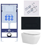 SET AQUATEK ЛЕЯ Т (рама AQUATEK Standard INS-0000012, клавиша KDI-0000017 ,KKI-0000002 крепёж+унитаз ЛЕЯ AQ1199T-00 с тонким сиденьем soft-close 250_100_Array