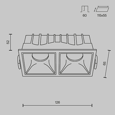 Встраиваемый светильник Technical DL043-02-10W3K-SQ-WB 400_400_811357
