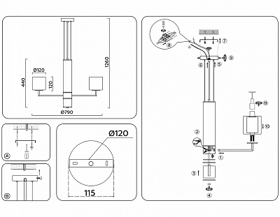 Подвесная люстра Ambrella Light LH LH56013 400_400_2028988