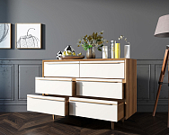 Комод "Bruni white" с шестью ящиками арт BR05WH 250_100_1934697