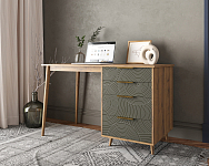 Стол рабочий "Line" одной тумбой R23/browngrey 250_100_1930234