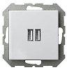 Розетка 2хUSB type A без рамки LIREGUS EPSILON 28-0352 100_100_2204750