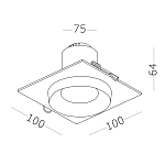 ST758.448.10 Св-к встр. Черный, Белый LED 1*10W 4000K 700Lm Ra>90 36° IP44 D79xH61 85-265V Встраиваемые светильники 250_100_2948546