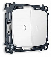 Выключатель двухклавишный с подсветкой без рамки Ambrella Volt OMEGA MO124015 500_191_2307123