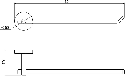 AQ4619MB БЕТТА полотенцедержатель, матовый черный 400_400_2413309