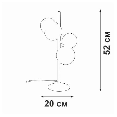 Настольная лампа декоративная Vitaluce V2569 V2569-1/4L 400_400_3083354