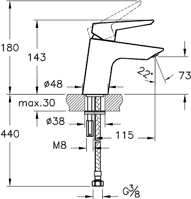 A42440EXP Смеситель для раковины Solid S VitrA 400_400_2407504