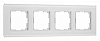 Рамка на 4 поста Werkel Senso (белый, стекло soft-touch) W0043101 100_100_2297088