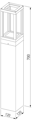 Наземный высокий светильник Elektrostandard Frame 1529 TECHNO LED 400_400_3081124