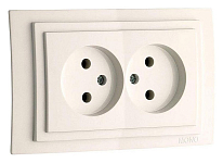 Розетка двойная Mono Electric Larissa 103-010105-121 250_100_2162588
