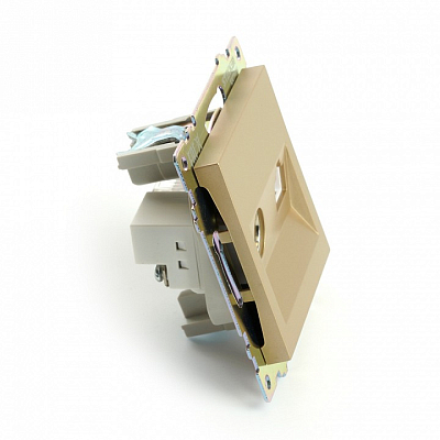 ТВ-розетка и розетка Ethernet RJ-45 без рамки Stekker Катрин 49230 400_400_1964784