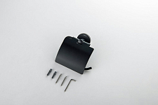 AQ4209MB ОБЕРОН бумагодержатель с крышкой, матовый черный 250_100_2412499
