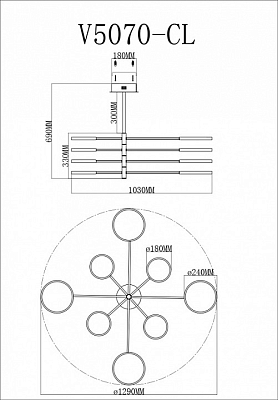 Люстра на штанге Moderli Run V5070-CL 400_400_1965706