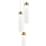 SL6236.303.03 Светильник подвесной ST-Luce Латунь/Прозрачный LED 3*12W 4000K ШАМПАНЬ 250_100_2948937