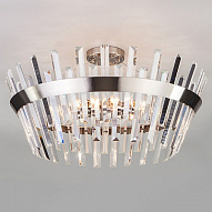 Светильник на штанге TK Lighting Steccato 10111/8 сатин-никель / прозрачный хрусталь Strotskis 500_191_3151092