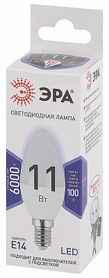 Лампа светодиодная Эра Стандарт E14 11Вт 6000K LED B35-11W-860-E14 400_400_2474055