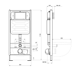 SET AQUATEK ЛИБРА N cm (рама AQUATEK Standard INS-0000012(без клавиши и крепежа)+унитаз ЛИБРА New AQ1148N-00 с тонким сиденьем soft-close 250_100_2417277