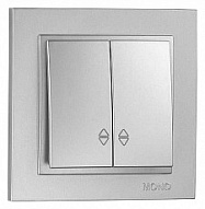 Выключатель проходной двухклавишный Mono Electric Despina 102-212123-111 500_191_2301656
