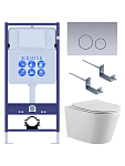 SET AQUATEK ВЕГА-1905-036 (рама AQUATEK Standard INS-0000012 с клавишей KDI-0000036 и крепежом KKI-0000002+унитаз ВЕГА AQ1905-00 с тонким сиденьем sc) 250_100_2416637