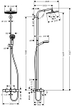27298000 HG Crometta E 240 1jet Showerpipe душевая система 250_100_1438971