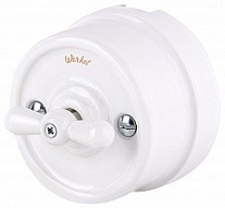 Выключатель двухклавишный Werkel Ретро (белый) W5620001 500_191_2297168