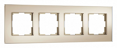 Рамка на 4 поста Werkel Senso (шампань, стекло soft-touch) W0043111 400_400_2130861
