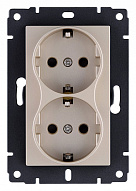 Розетка двойная с заземлением, без рамки Kollinger  REA-032GD 500_191_3123455
