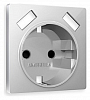 Накладка для розетки с заземлением и со шторками и 2хUSB type A Ambrella Volt ALFA AP4090 100_100_2306635