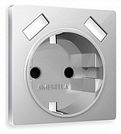 Накладка для розетки с заземлением и со шторками и 2хUSB type A Ambrella Volt ALFA AP4090 500_191_2306635