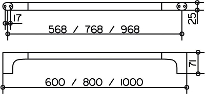 11501010600 EDITION 400 Полотенцедержатель 600 мм, хром 400_400_1435682