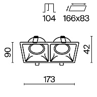 Встраиваемый светильник Technical DL029-2-02W 500_191_2438199