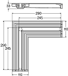 708924 Advantix Vario Угловой соединительный элемент 90° 290 x 290 мм, модель 4965.14 250_100_2406768