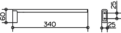 11522010000 EDITION 400 Полотенцедержатель 340 мм, одинарный, неповоротный, хром 400_400_2406125