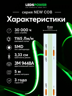 Лента светодиодная LEDS POWER NEW COB 006376 400_400_2201065
