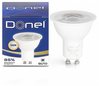 Лампа светодиодная Donel DN03 GU10 7Вт 3000K DN03001W7GU10Dim 400_400_2198666