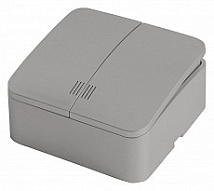 Выключатель двухклавишный с подсветкой Stekker София 49298 500_191_2301022