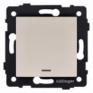 Выключатель одноклавишный с подсветкой без рамки Kollinger  REA-S-002GD 500_191_3123893