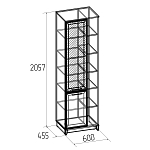 Шкаф МЦН Аурелио 1, антрацит 250_100_1505675