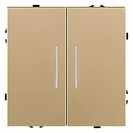 Выключатель двухклавишный с подсветкой без рамки Kollinger Eclipse EC-010GD 500_191_3106533