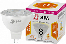 Лампа светодиодная Эра  GU5.3 8Вт 2700K LED Lense MR16-8W-827-GU5.3 250_100_2474596
