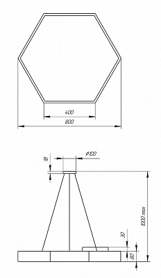 Подвесной светильник Эра Hexagon Б0050553 400_400_707907