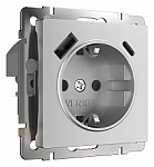 Розетка с заземлением и со шторками и USB Werkel серебряный матовый W1171765 250_100_Array