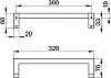 19107010000 EDITION 90 Square Поручень 320 мм, хром 100_100_1436793