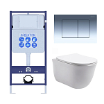 Set AQUATEK КЛАССИК (рама AQUATEK Standard INS-0000012 с звукоиз.прокладкой+крепеж KKI-0000002+кнопкаKDI-0000010+унитаз КЛАССИК AQ1111-00 с крышкой 250_100_Array