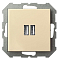 Розетка 2хUSB type A без рамки LIREGUS EPSILON 28-0712