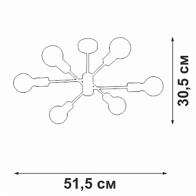 Люстра на штанге Vitaluce V39940 V39940-8/6PL 400_400_1818540